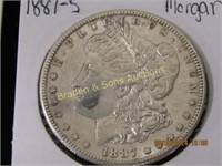 US 1887-S MORGAN SILVER DOLLAR