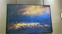 Dramatic Storm Cloud Abstract, Framed