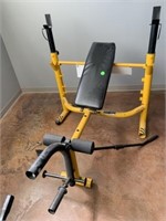 YELLOW AND BLACK WEIGHT BENCH