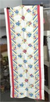 Vintage Floral and Stripes Table Runner 17x43