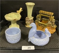 5pc Vintage McCoy Pottery, Planters, Vase.
