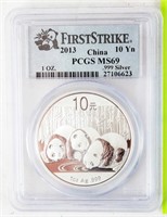 Coin 2013 China Silver Panda PCGS MS69