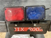 (3) Sets Of Red & Blue Police Lights
