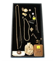 Lot, Victorian jewlery, gold beads, U.S. Marine