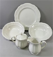 Federalist White Ironstone #4238 Serving Pieces