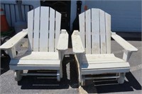 2 Wooden Adirondack Patio Chairs