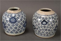 Pair of Chinese Qing Dynasty Blue and White