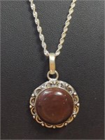 925 stamped 26-in necklace with pendant