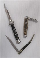 (3) Knives Inlcuding: (1) Marked Milano and (2)