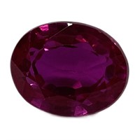 Natural Oval 7.55ct Red Ruby