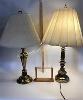 Pair of Bronze Tone Table Lamps (2) includes