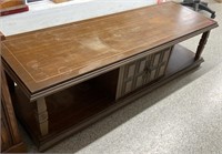 Wooden Coffee Table. 59" x 20" x 17" high.