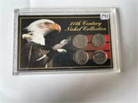 20th Century 4 Coin Nickel Collection has a Silver