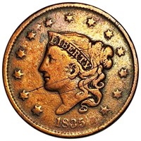 1835 Coronet Head Large Cent NICELY CIRCULATED