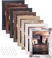 5x7 Picture Frames Set of 8, Rustic