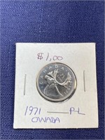 1971 Canadian coin $.25