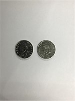 1984 and 1995 Polynesia Coins almost mint