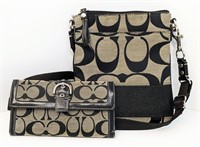 "Coach" Crossbody Style Purse with Matching Wallet