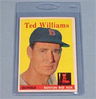 1958 Topps No. 1 Ted Williams Baseball Card
