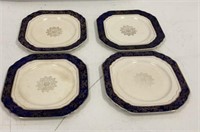 4 Victoria Dinner Plates 22k Gold Warranted 1 Chip