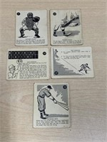 1952 Parkies/Frostade baseball cards (lot of 5)