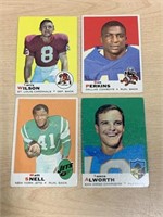 1969 Topps NFL Cards (lot of 4); Wilson, Perkins