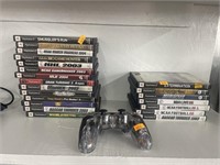PlayStation 2 games (left) & empty cases (right)