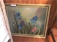 Bev Boren Bearded Iris Oil Painting 22x18