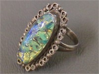 Navajo opal sterling silver size 5 ring