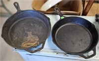 2 Lodge Cast Iron Pans