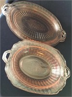 Vintage “Mayfair” Pink Oval Bowl & Plater
