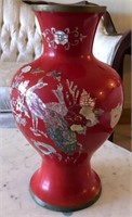 F - VINTAGE CLOISONNE VASE 14.5"T (C30)