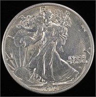 1916-D WALKING LIBERTY HALF DOLLAR GEM BU