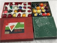 VINTAGE POOL BALLS MADE IN BELGIUM / VINTAGE