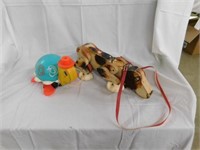 Fisher-Price wooden Snoopy pull toy -