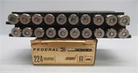 (20) Rounds of Federal 224 Valkyrie 60 grain