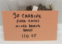(110) 30 Carbine brass fired cases mixed brands.