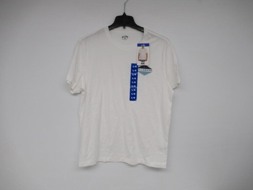 Billabong Men's LG Crewneck T-shirt, White Large