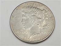 1926 S Rare Silver Peace Dollar Coin