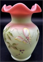Fenton Hp Lotus Mist Ruffle Vase 2620/2950 Artist