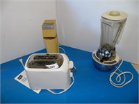 Vintage Blender & Drink Mixer, & Toaster