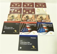 2012 uncirculated coin set in P&D Mints, 2016