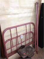 Vintage metal full bed frame