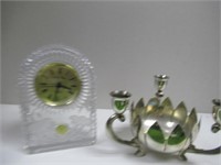 Princess House Battery Clock & Candle Holder