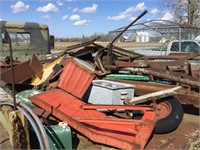 STEEL IN THE BACK OF TRUCK AND ON BACK