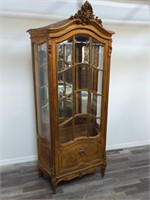 French carved  gilt wood display cabinet
