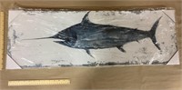 Swordfish wall art 12in x 35in