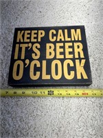Keep calm it’s beer o clock decor