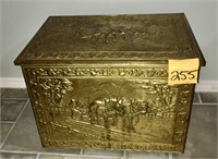 Vintage Brass Wood Box