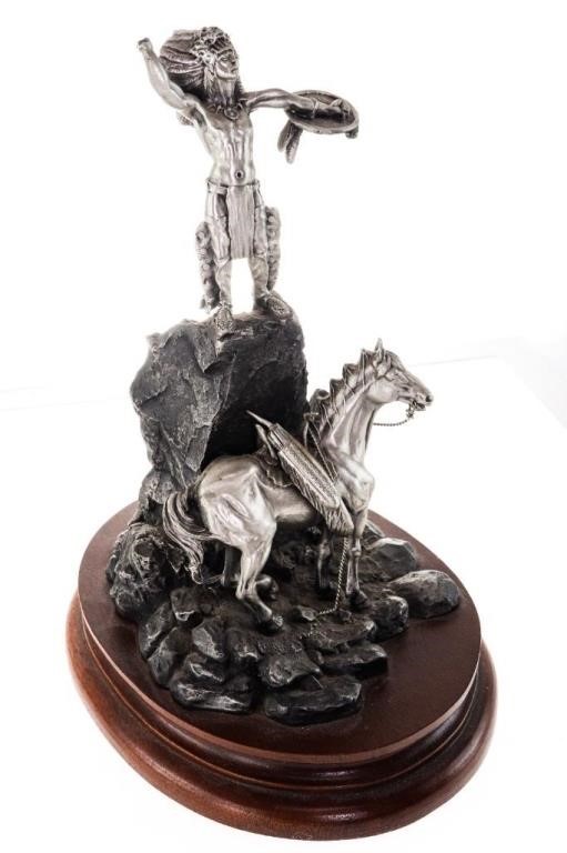 CHILLMARK Fine Pewter Sculpture "OH GREAT SPIRIT"